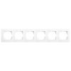 6-gang cover frame, white, Linnera S, Viko, 91480006