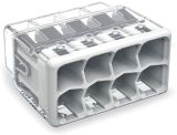 Безвинтова клема, 8 гнезда, 450V, 32A, 0.75~4mm2, сива, WAGO 2773-408