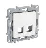 Double socket, RJ45, Keystone, for build-in, white color, 664765, Niloe, Legrand
