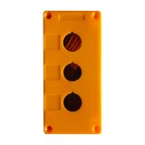 Кутия, VJ9-3, за пулт за управление, 3 отвора, 148x71x65mm, жълта
