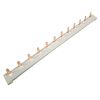 Comb  busbar 1P, 63А, 12 pins, 220mm, with end cap