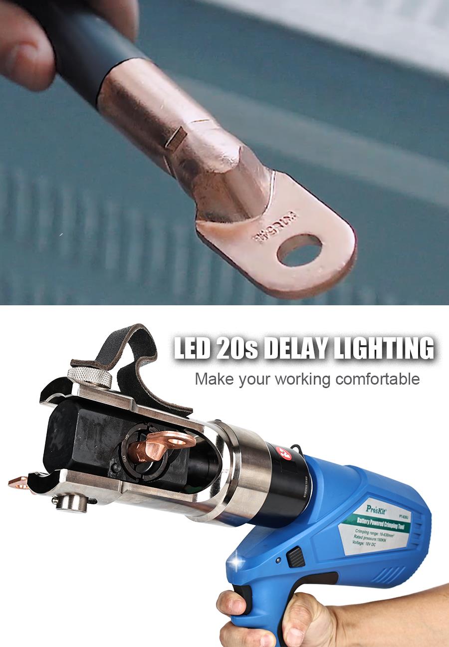 Акумулаторен уред за кримпване PT-630U, 110-240VAC, 16-630mm2