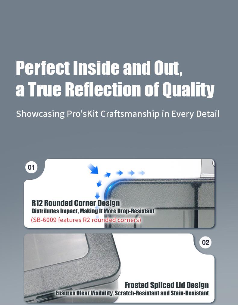 Organizer (box), 10 compartments, 133x105x30mm, SB-6009,PRO'S KIT