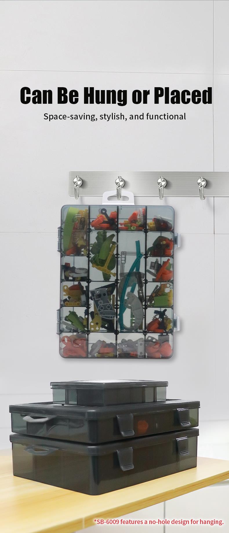 Organizer (box), 10 compartments, 133x105x30mm, SB-6009,PRO'S KIT