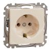 Electrical socket, Schuko, 16 A, beige, Sedna, SDD112026