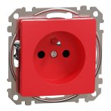 Electric socket Schuko French, 16A, 250VAC, red, for installation, Sedna, Schneider Еlectric, SDD115011