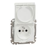 Electric socket Schuko French, 16A, 250VAC, white, for installation, Sedna, Schneider Еlectric, SDD211014