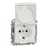 Electrical socket, Schuko, 16 A, white, Sedna, SDD111024