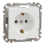 Electrical socket Schuko, 16A, 250VAC, white, for installation, Sedna, Schneider Еlectric, SDD111026