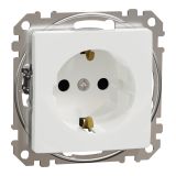 Electrical socket Schuko, 16A, 250VAC, white, for installation, Sedna, Schneider Еlectric, SDD111021