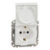 Electrical socket, Schuko, 16 A, white, Sedna, SDD111023