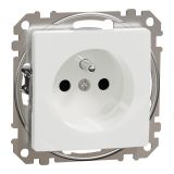Electric socket Schuko French, 16A, 250VAC, white, for installation, Sedna, Schneider Еlectric, SDD111012