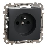 Electric socket Schuko French, 16A, 250VAC, anthracite, for installation, Sedna, Schneider Еlectric, SDD114011