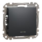 Електрически ключ сх.1 единичен, 10A, 250VAC, антрацит, за вграждане, Sedna, SDD114101L