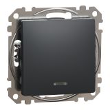 Електрически ключ сх.7 кръстат, 10A, 250VAC, антрацит, за вграждане, Sedna, SDD114107L