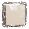 Електрически ключ лихт бутон, 10A, бежов, Sedna, SDD112116