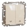 Електрически ключ бутон за ролетни щори, 10A, бежов, Sedna, SDD112104