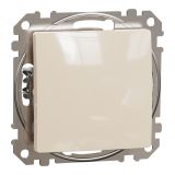 Електрически ключ сх.7 кръстат, 10A, 250VAC, бежов, за вграждане, Sedna, SDD112107