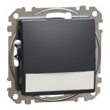 Електрически ключ лихт бутон, 10A, 12VAC, антрацит, за вграждане, Sedna, SDD114143L