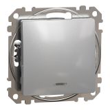 Електрически ключ сх.1 единичен, 10A, 250VAC, алуминий, за вграждане, Sedna, SDD113101N