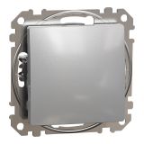 Електрически ключ сх.1 единичен, 10A, 250VAC, алуминий, за вграждане, Sedna, SDD113101