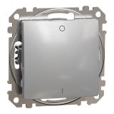 Електрически ключ двуполюсен, 10A, 250VAC, алуминий, за вграждане, Sedna, SDD113102