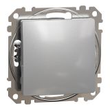 Електрически ключ лихт бутон, 10A, 250VAC, алуминий, за вграждане, Sedna, SDD113116