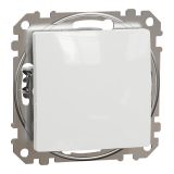 Electric light switch, 10A, 250VAC, white, for recessed use, Sedna, SDD111116