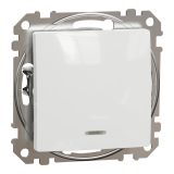 Electric switch, double pole, 10A, 250VAC, white, for recessed use, Sedna, SDD111102N