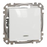 Electric switch box 1 single, 10A, 250VAC, white, for recessed installation, Sedna, SDD111101L