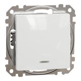 Electric switch box 1 single, 10A, 250VAC, white, for recessed installation, Sedna, SDD111101N