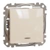 Electric switch light button, 10A, beige, Sedna, SDD112116L
