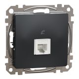 Telephone socket, for built-in use, anthracite color, Sedna, SDD114491