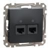 Computer socket, RJ45, anthracite, Sedna, SDD114452