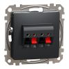 Audio socket, speaker terminal, anthracite, Sedna, SDD114411