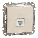 Telephone socket, for built-in use, beige color, Sedna, SDD112491