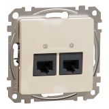 Computer socket, for built-in use, beige color, Sedna, SDD112462