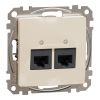 Computer socket, RJ45, beige, Sedna, SDD112467