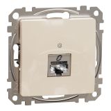 Computer socket, for built-in use, beige color, Sedna, SDD112466S