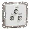Combined socket, TV, white, Sedna, SDD111481S