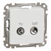 Combined socket, TV, white, Sedna, SDD111474S