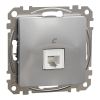 Telephone socket, RJ11(6p4c), aluminum, Sedna, SDD113491