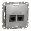 Computer socket, RJ45, aluminum, Sedna, SDD113452