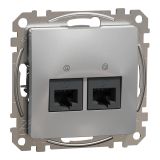 Computer socket, for built-in use, aluminum color, Sedna, SDD113452