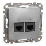 Computer socket, for built-in use, aluminum color, Sedna, SDD113462