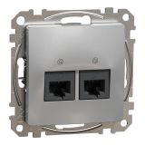Computer socket, for built-in use, aluminum color, Sedna, SDD113467