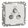 Combined socket, TV, white, Sedna, SDD111484