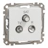 Combined socket, TV, white, Sedna, SDD111488