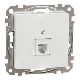Telephone socket, for built-in use, white color, Sedna, SDD111491