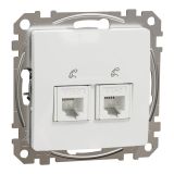 Telephone socket, for built-in use, white color, Sedna, SDD111492